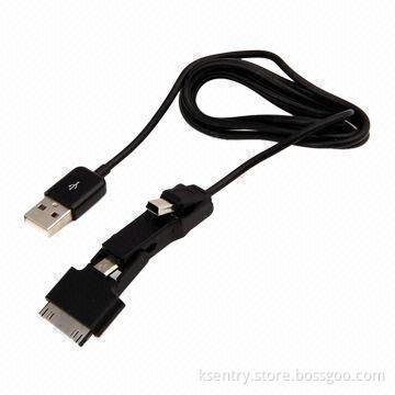 3-in-1 Retractable USB Cable for iPhone 3G/4G/4S/iPod/Samsung S3/S4/Note/smartphone